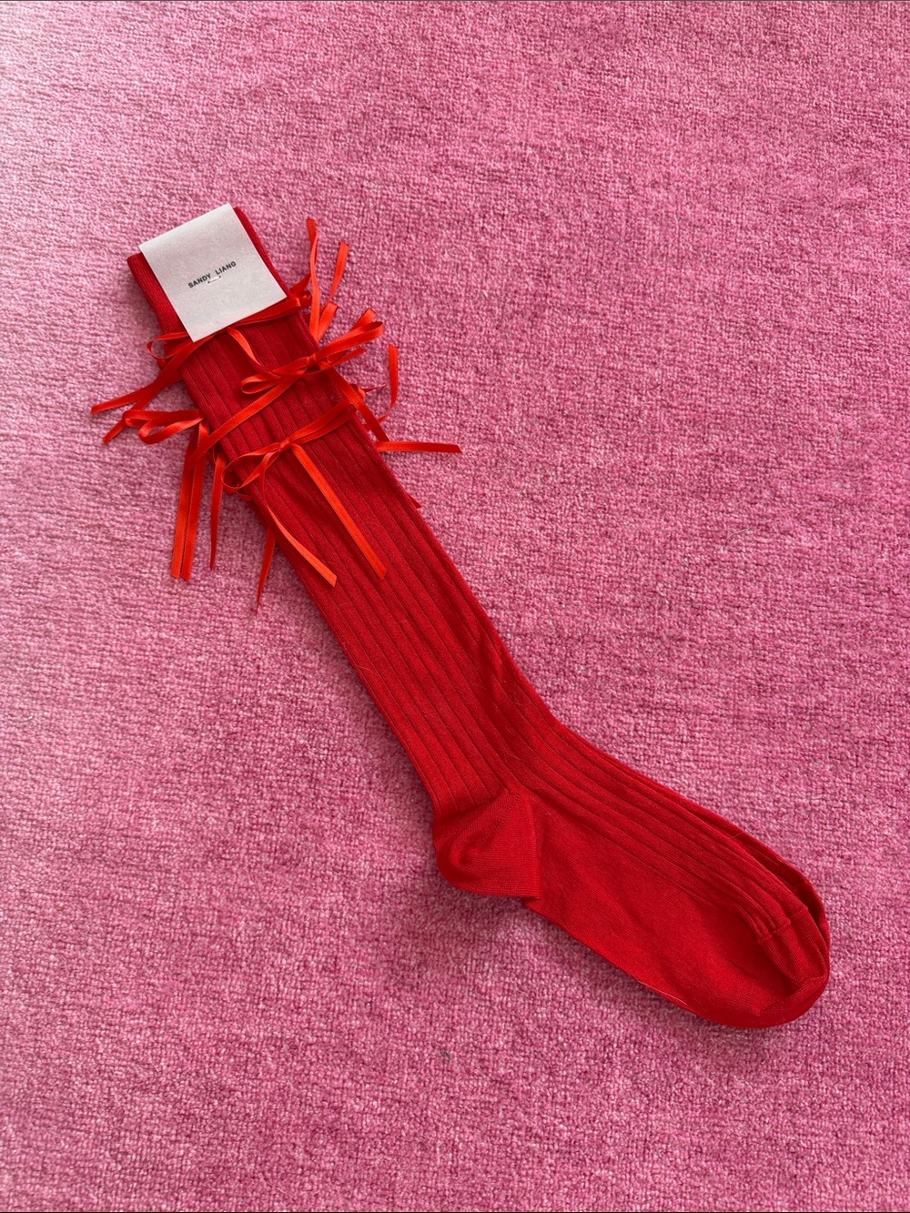 Sandy Liang Exclusive Red Recital Socks RARE NEW WITH TAGS